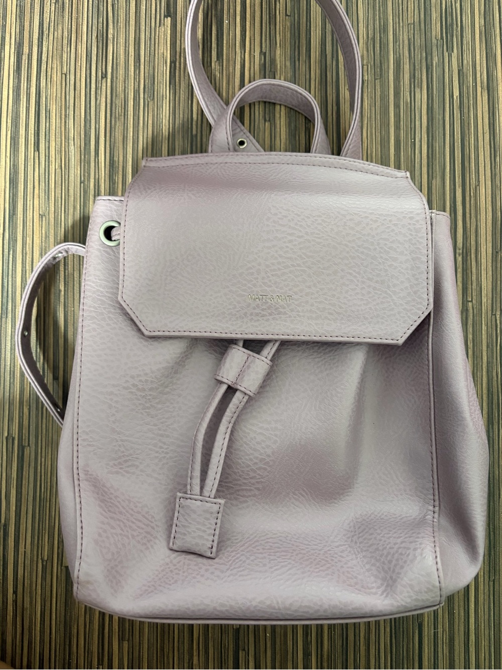 Matt & Nat Lilac Faux Leather Mini Backpack